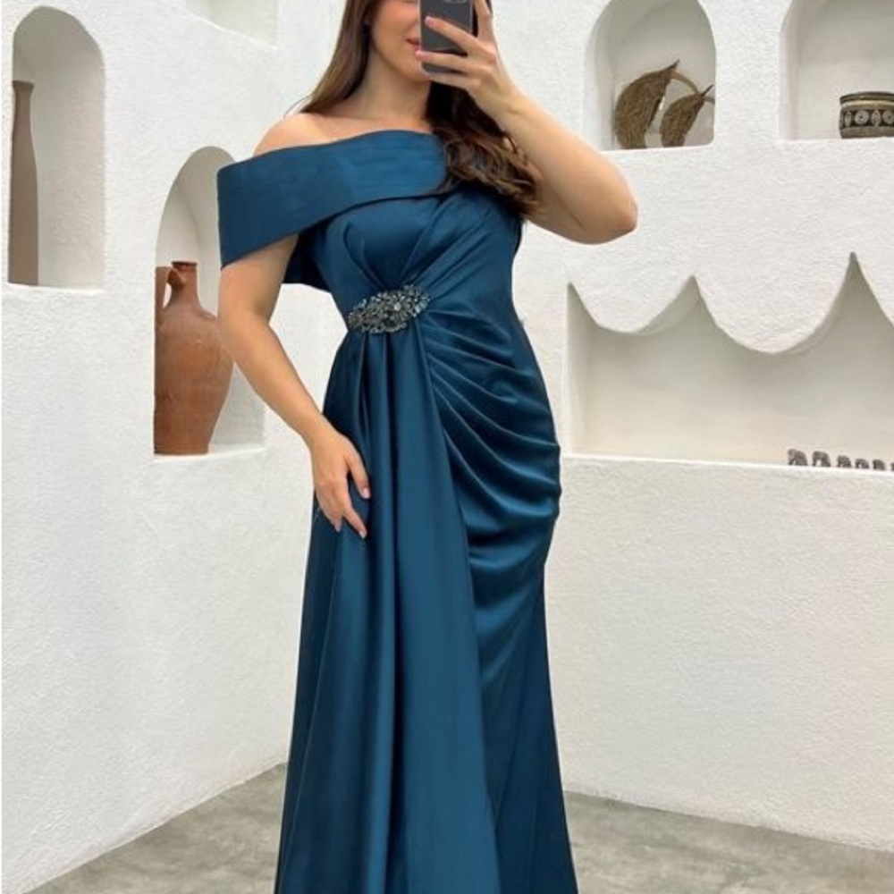 One shoulder evening dress . Wedding guest dress  , cocktails/birthdays